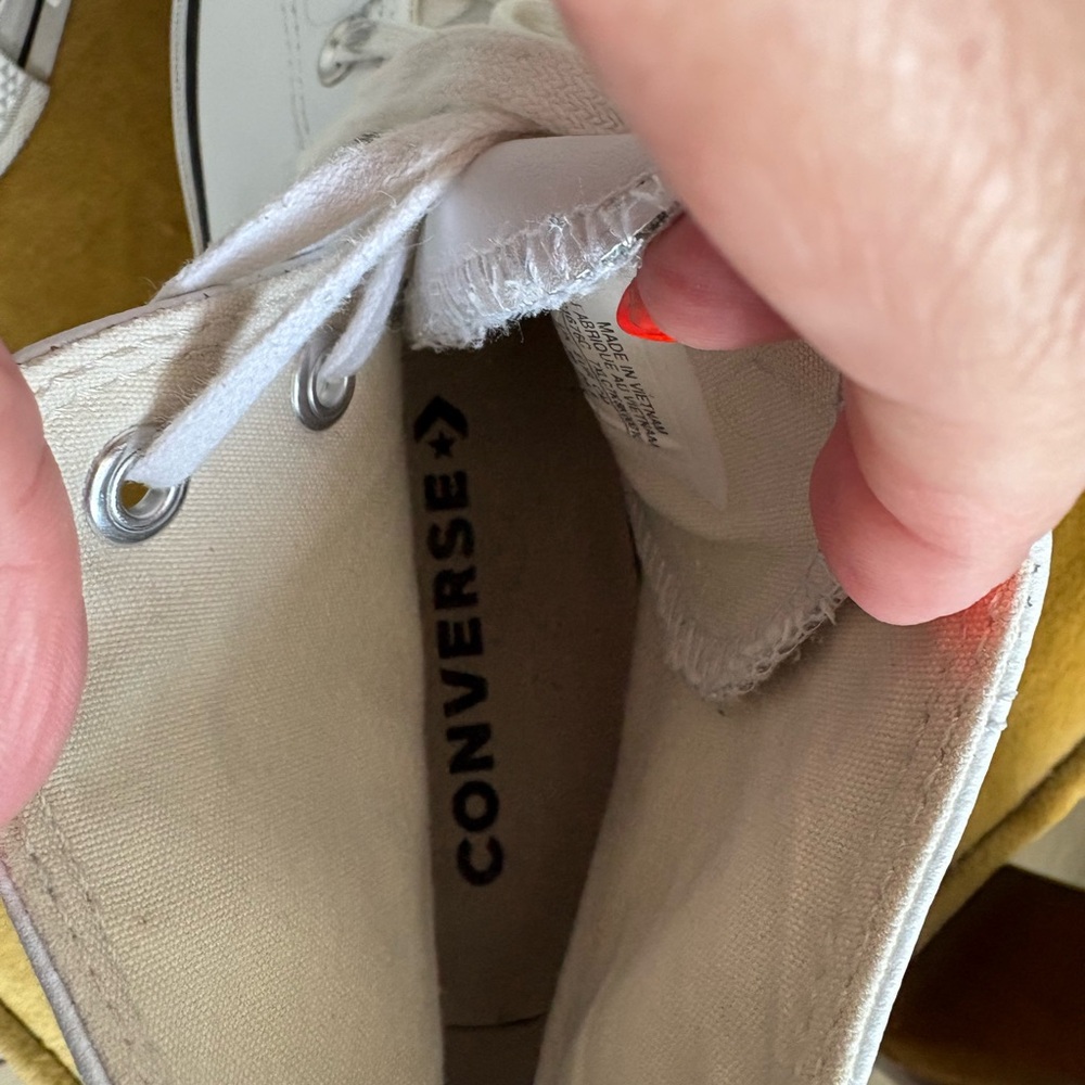 Leather Converse Chuck Taylor All Star Platform High Top Sneakers - White - Picture 2 of 12